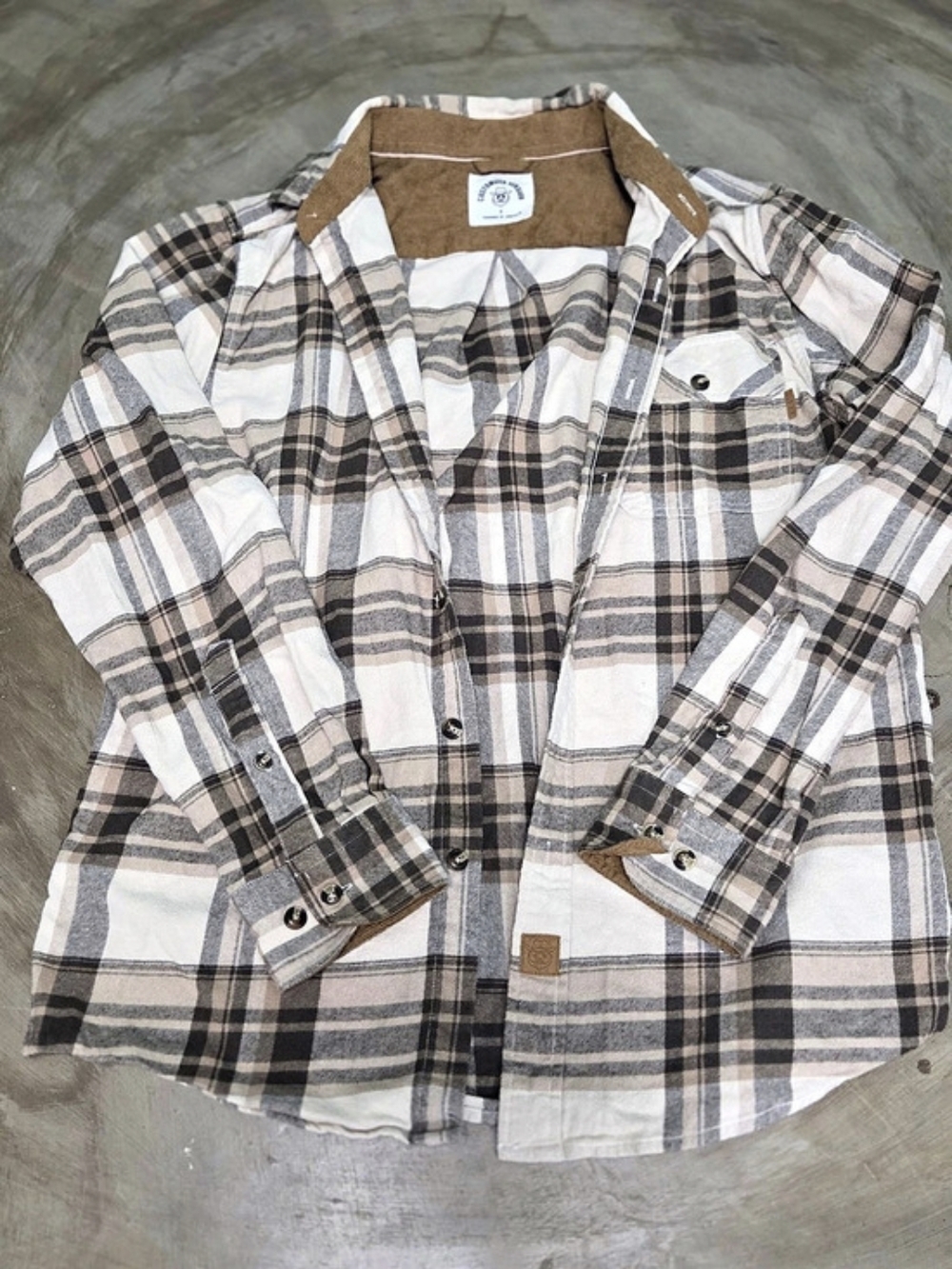 Dubinik Mens Flannel Shirt Long Sleeve Button Down Plaid #0347 Plaid Brown
